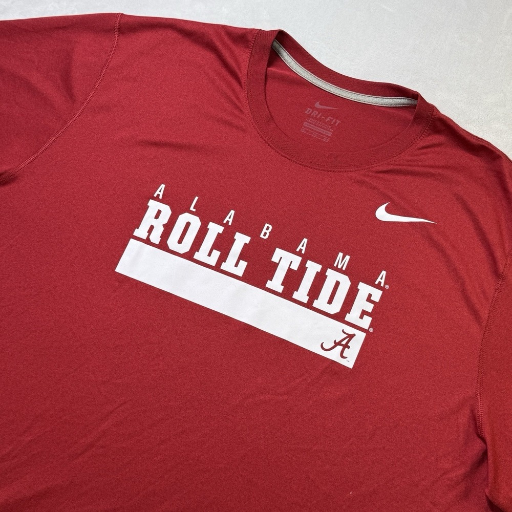 Nike‎ Dri-Fit Alabama Roll Tide T-Shirt Red Athletic Tee Men's XXL